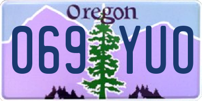 OR license plate 069YUO