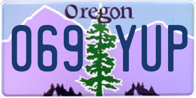OR license plate 069YUP