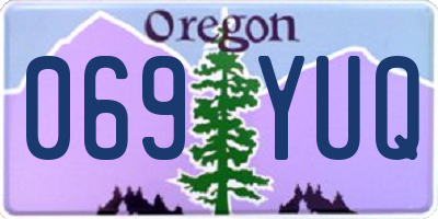 OR license plate 069YUQ