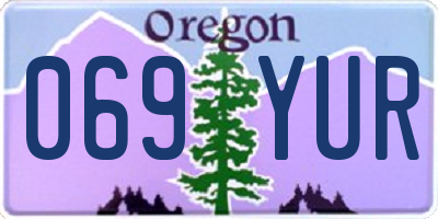 OR license plate 069YUR
