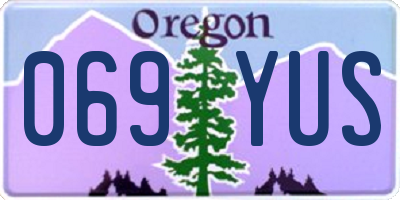 OR license plate 069YUS