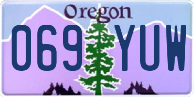 OR license plate 069YUW
