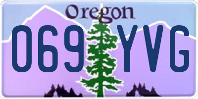 OR license plate 069YVG