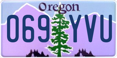 OR license plate 069YVU