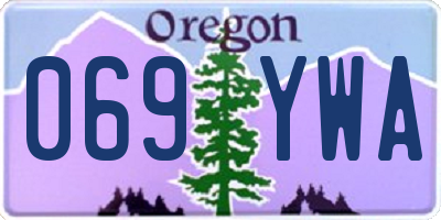 OR license plate 069YWA