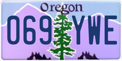 OR license plate 069YWE