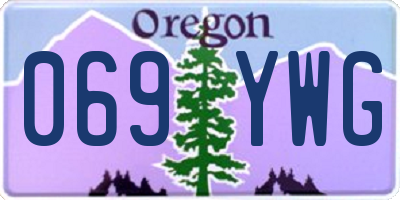 OR license plate 069YWG