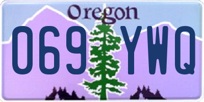 OR license plate 069YWQ