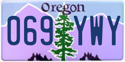 OR license plate 069YWY