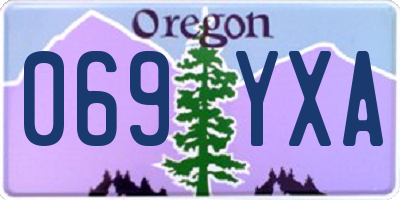 OR license plate 069YXA