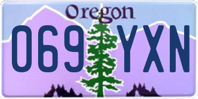 OR license plate 069YXN