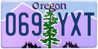 OR license plate 069YXT