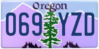 OR license plate 069YZD