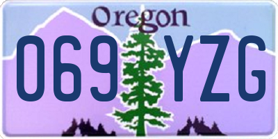 OR license plate 069YZG