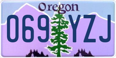 OR license plate 069YZJ
