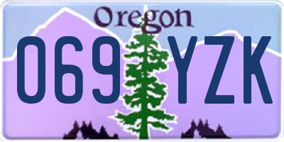 OR license plate 069YZK