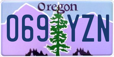 OR license plate 069YZN