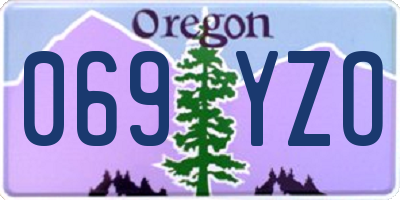 OR license plate 069YZO