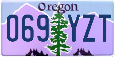 OR license plate 069YZT
