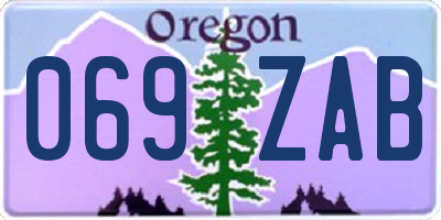 OR license plate 069ZAB