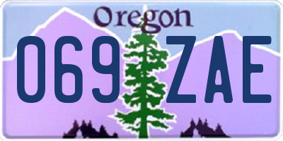 OR license plate 069ZAE