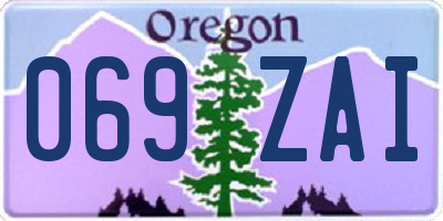 OR license plate 069ZAI