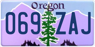 OR license plate 069ZAJ