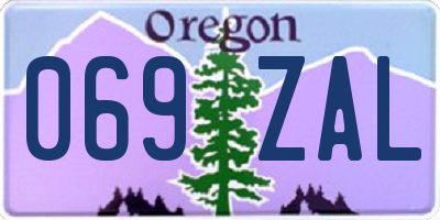 OR license plate 069ZAL