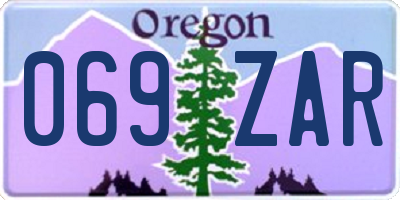 OR license plate 069ZAR