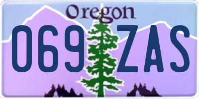 OR license plate 069ZAS