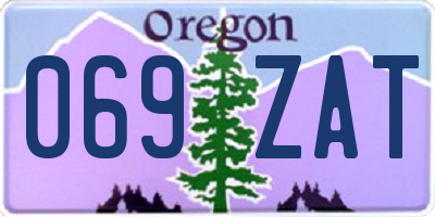 OR license plate 069ZAT