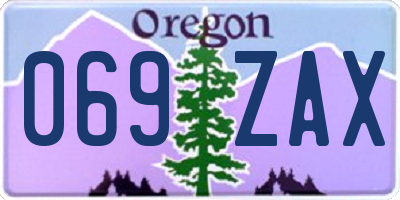 OR license plate 069ZAX
