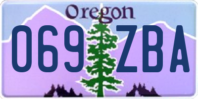 OR license plate 069ZBA