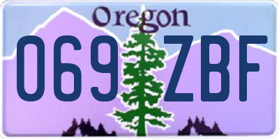 OR license plate 069ZBF