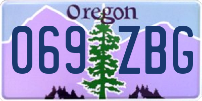 OR license plate 069ZBG