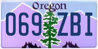 OR license plate 069ZBI
