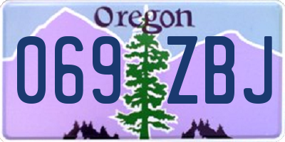 OR license plate 069ZBJ