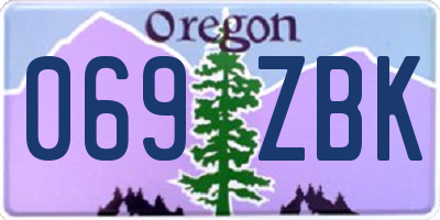 OR license plate 069ZBK