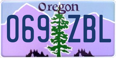 OR license plate 069ZBL
