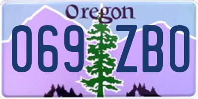 OR license plate 069ZBO