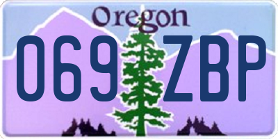 OR license plate 069ZBP