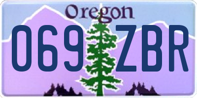 OR license plate 069ZBR