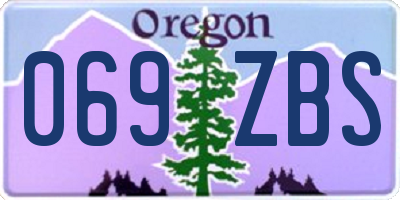 OR license plate 069ZBS