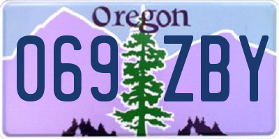 OR license plate 069ZBY