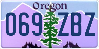 OR license plate 069ZBZ