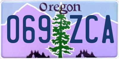OR license plate 069ZCA