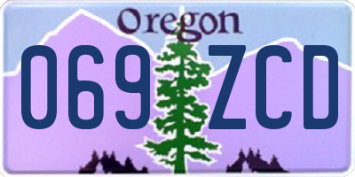 OR license plate 069ZCD