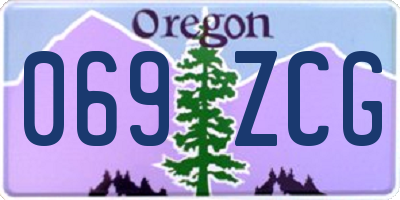 OR license plate 069ZCG
