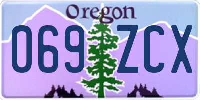 OR license plate 069ZCX