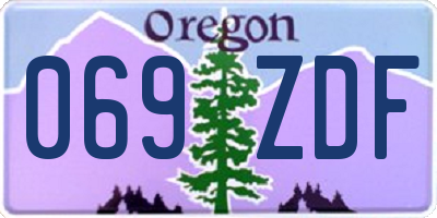 OR license plate 069ZDF